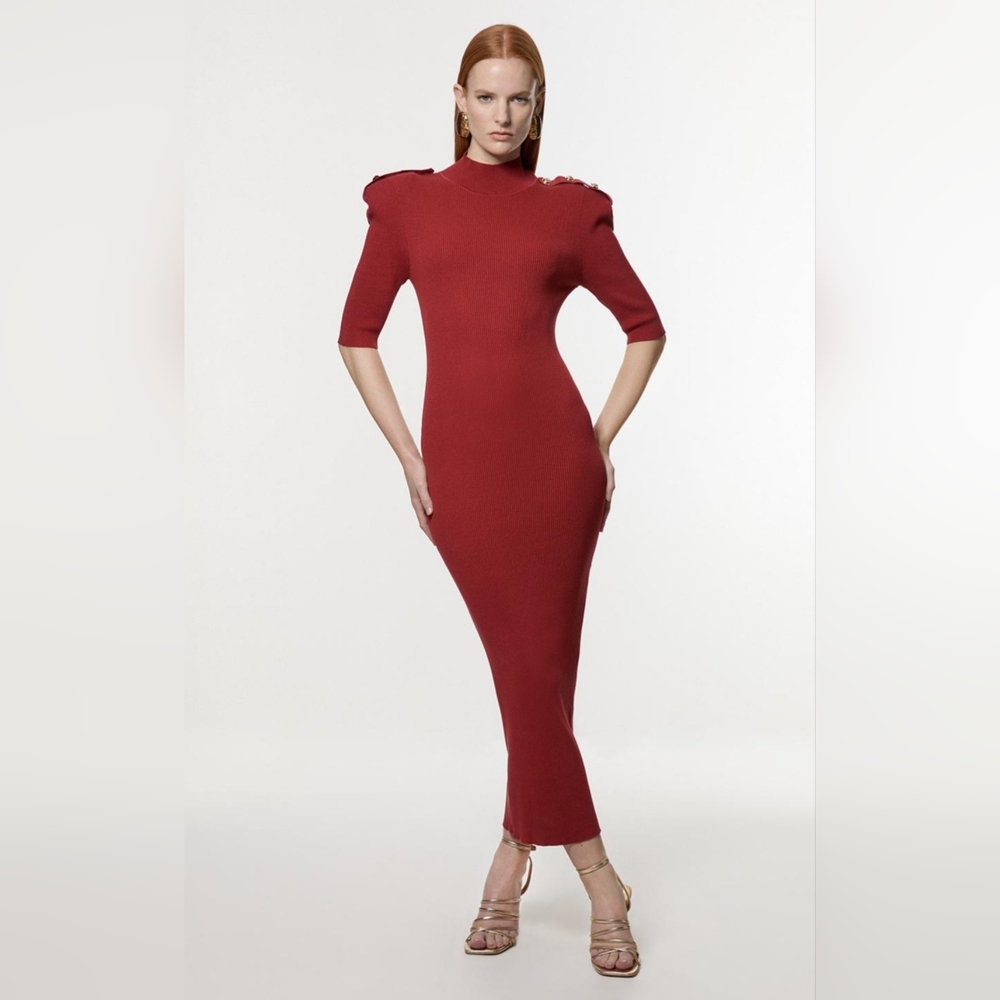 Karen Millen Burgundy Midi Dress